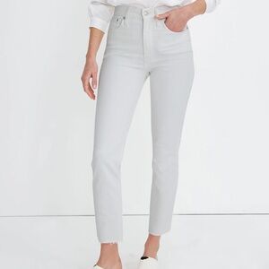 Madewell The Perfect Vintage Jean in Tile White: Raw-Hem Edition size 27
